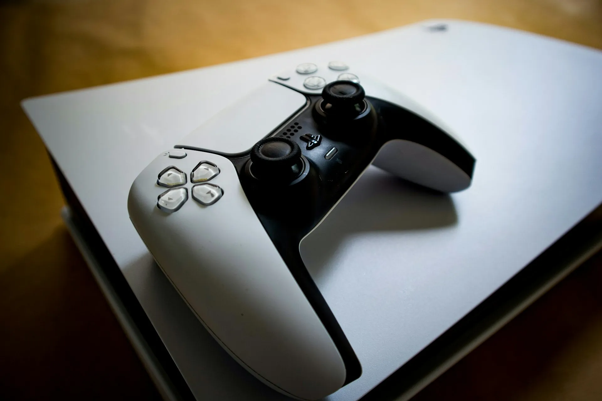 PlayStation 5 console with a DualSense controller